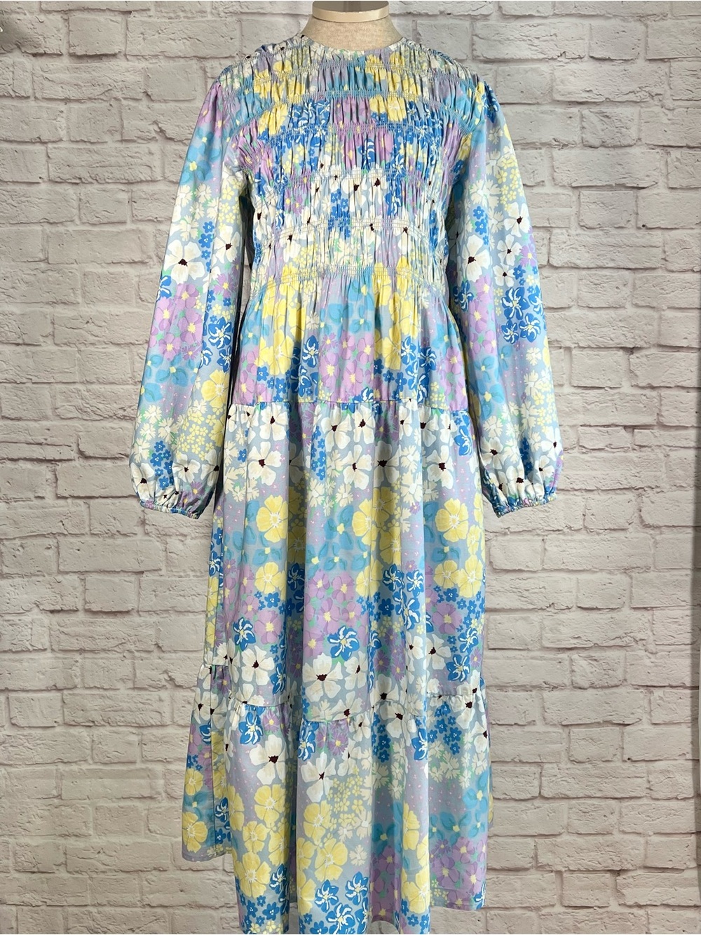 ASOS Floral 100% Cotton Cottagecore Maxi Dress Size 10